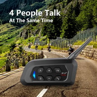 EJEAS V4 Plus motoros interkom Bluetooth 5.1 sisak headset 4 személyes full duplex FM CVC zajcsökkentés 2db 2