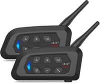 EJEAS V4 Plus motoros interkom Bluetooth 5.1 sisak headset 4 személyes full duplex FM CVC zajcsökkentés 2db 1