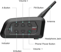 EJEAS V4C Plus Profi Futball Bíró Bluetooth Headset 1200M 4 Személyes Teljes Duplex Kommunikáció 6