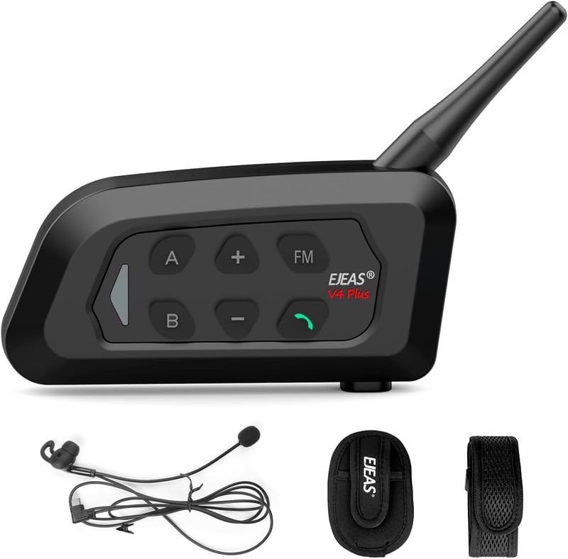 EJEAS V4C Plus Profi Futball Bíró Bluetooth Headset 1200M 4 Személyes Teljes Duplex Kommunikáció
