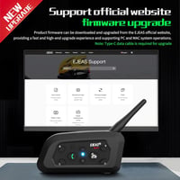 EJEAS V6 Pro+ Bluetooth motoros sisak intercom 6 fős csoportbeszélgetéshez 9