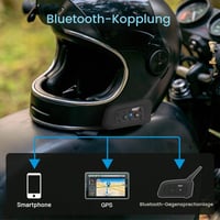 EJEAS V6 Pro motoros bukósisak Bluetooth intercom headset - 1200 m - 2 db 7
