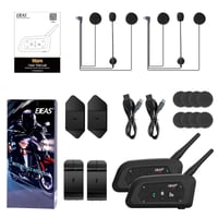 EJEAS V6 Pro motoros bukósisak Bluetooth intercom headset - 1200 m - 2 db 6