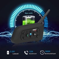 EJEAS V6 Pro motoros bukósisak Bluetooth intercom headset - 1200 m - 2 db 5