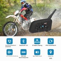 EJEAS V6 Pro motoros bukósisak Bluetooth intercom headset - 1200 m - 2 db 2