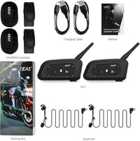 EJEAS V6C Bluetooth Intercom Fejhallgató Futball Kézilabda Bíróhoz 800m 2db 7