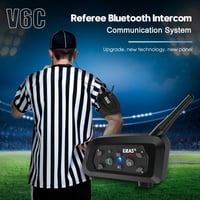 EJEAS V6C Bluetooth Intercom Fejhallgató Futball Kézilabda Bíróhoz 800m 2db 2