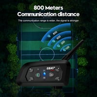EJEAS V6C Bluetooth Intercom Fejhallgató Futball Kézilabda Bíróhoz 800m 2db 5