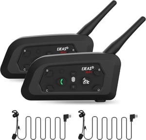 Interfon Bluetooth EJEAS V6C pentru arbitri de fotbal/handbal - 800 m - 2 bucăți