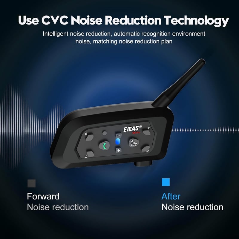 EJEAS V6C Bluetooth Intercom Fejhallgató Futball Kézilabda Bíróhoz 800m 2db