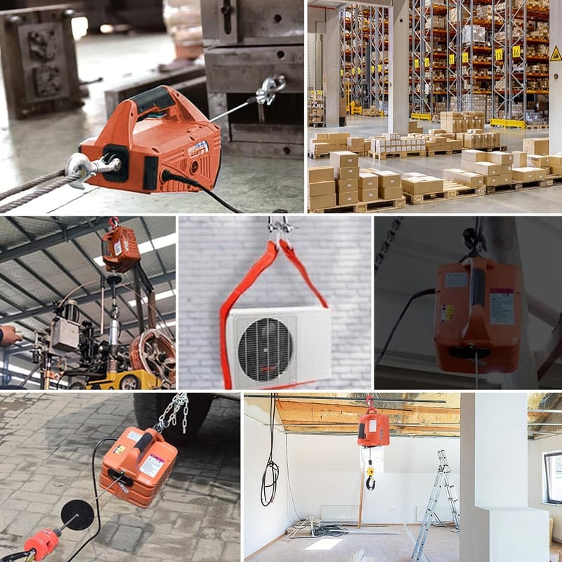 Ejoyous 500 kg elektromos csörlő vezeték nélküli távirányítóval 1500W