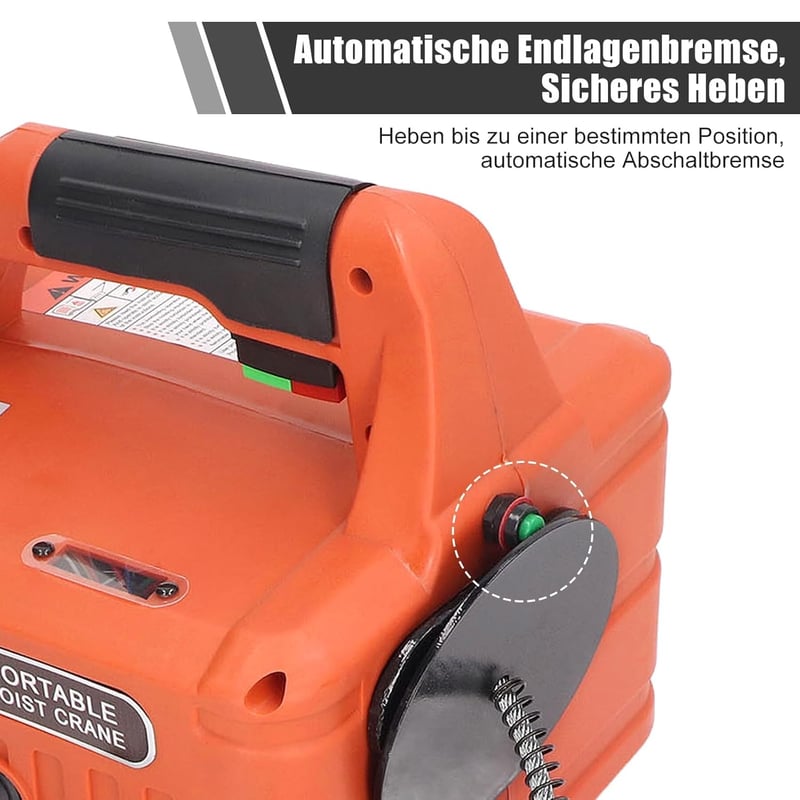 Ejoyous 500 kg elektromos csörlő vezeték nélküli távirányítóval 1500W
