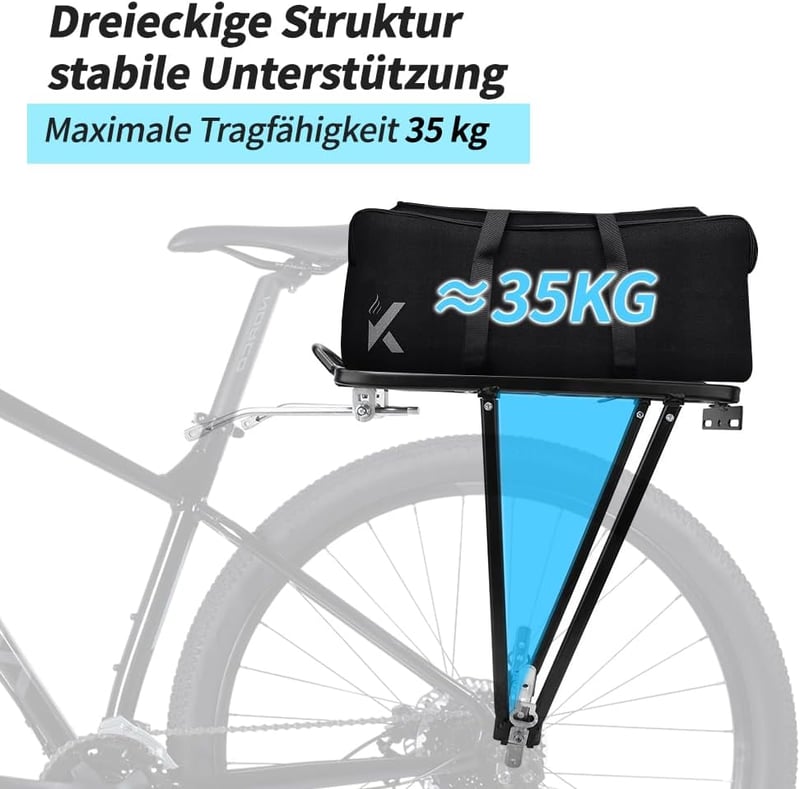 Ejoyous alumínium kerékpár csomagtartó 24-28 colos biciklikhez 35kg terhelhetőséggel