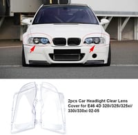 Ejoyous BMW E46 Fényszóró Üveg Szett - Bal és Jobb Oldali Lámpaburkolat 320i/325i/325xi/330i/330xi Modellekhez (2002-2005) - OEM 63126924043 2
