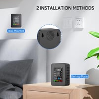 Ejoyous CO2 mérő légtisztaság monitor TVOC HCHO hőmérséklet páratartalom detektor 8