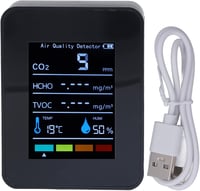 Ejoyous CO2 mérő légtisztaság monitor TVOC HCHO hőmérséklet páratartalom detektor 1