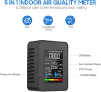 Ejoyous CO2 mérő légtisztaság monitor TVOC HCHO hőmérséklet páratartalom detektor 3