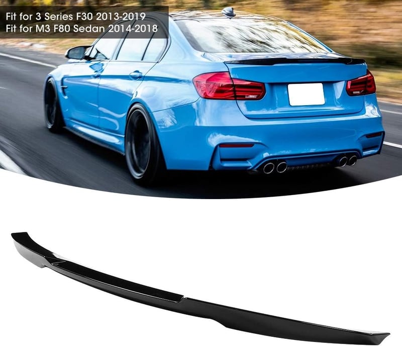 Ejoyous M4 stílusú autó hátsó spoiler F30/F80 3-as sorozathoz fényes fekete