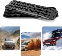 Ejoyous Offroad tapadó mentő talp 2 db fekete kerékgrip lap 4x4 autóhoz, teherautóhoz és lakókocsihoz homokhoz hóhoz 8