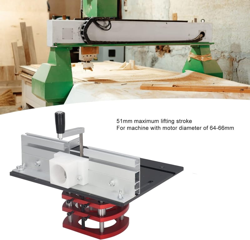 Ejoyous Router Lift asztalos emelő 64-66mm fekete