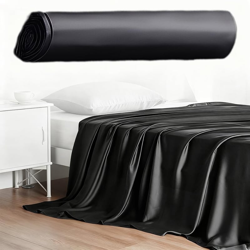 EJRUP Nepremokavá PVC plachta pre páry – 210x200 cm, čierna, 1 ks – Ideálna posteľná bielizeň na mokré hry