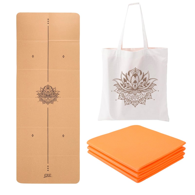 Saltea de Yoga Pliabilă EKE cu Plută – Ușoară, Portabilă, Ideală pentru Călătorii, pentru Yoga, Pilates, Fitness, cu Husă din Pânză Inclusă