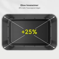 EKO 80-litrový senzorový odpadkový kôš s automatickým otváraním veka, funkciou Soft-Close, nerezová oceľ odolná voči odtlačkom prstov, s držiakom na vrece, funkciou Stay-Open, farba gunmetal 6