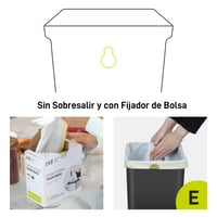 Coș de gunoi dublu EKO 30L+30L cu pedală, din oțel inoxidabil, amprentă rezistentă, cu capac elegant din rășină, pentru colectare selectivă, compact 5