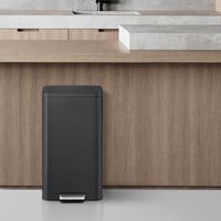 Coș de gunoi cu pedală EKO Madison 30L din oțel inoxidabil, cu strat anti-amprentă și capac cu închidere silențioasă, design elegant, potrivit și pentru baie 7