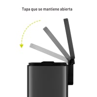 Coș de gunoi cu pedală EKO Madison 30L din oțel inoxidabil, cu strat anti-amprentă și capac cu închidere silențioasă, design elegant, potrivit și pentru baie 6