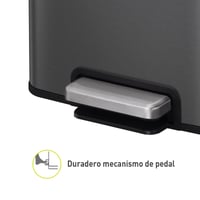 Coș de gunoi cu pedală EKO Madison 30L din oțel inoxidabil, cu strat anti-amprentă și capac cu închidere silențioasă, design elegant, potrivit și pentru baie 3