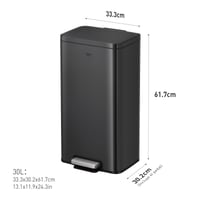Coș de gunoi cu pedală EKO Madison 30L din oțel inoxidabil, cu strat anti-amprentă și capac cu închidere silențioasă, design elegant, potrivit și pentru baie 2
