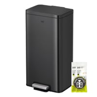 Coș de gunoi cu pedală EKO Madison 30L din oțel inoxidabil, cu strat anti-amprentă și capac cu închidere silențioasă, design elegant, potrivit și pentru baie 1