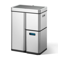 EKO Mirage Plus senzorski sustav za razvrstavanje otpada s 3 pretinca, 2x15L i 30L, 60L, automatska kuhinjska kanta za smeće od nehrđajućeg čelika s 3 unutarnje posude 1