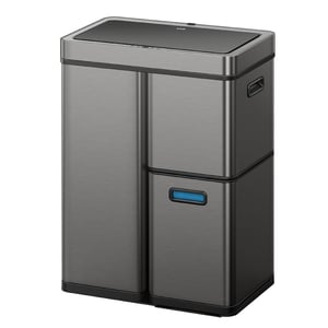 Coș de gunoi selectiv cu senzor EKO Mirage Plus cu 3 compartimente, 60 L (2x15 L + 30 L) — ușor lovit pe lateral (stare: vezi a 2-a poză)