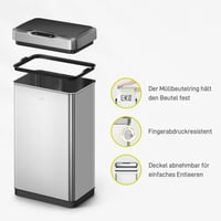 Odpadkový kôš so senzorom EKO Mirage-T 50L, automatické veko, nehrdzavejúca oceľ, úprava proti odtlačkom prstov 5