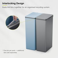 EKO Morandi 30 l recyklačný kôš s dotykovým vekom, štíhly plastový kôš na triedený odpad s označením, ľahko čistiteľný do domácnosti a kancelárie 6