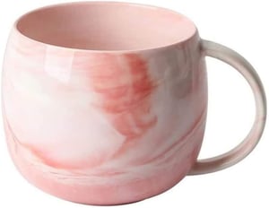eKsdf márvány mintás kerámia kávéscsésze - rózsaszín - 300 ml