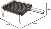 EL ZORRO Galvanizált Grillrács 26x21x12 cm Fekete Konyhai Sütőrács 4