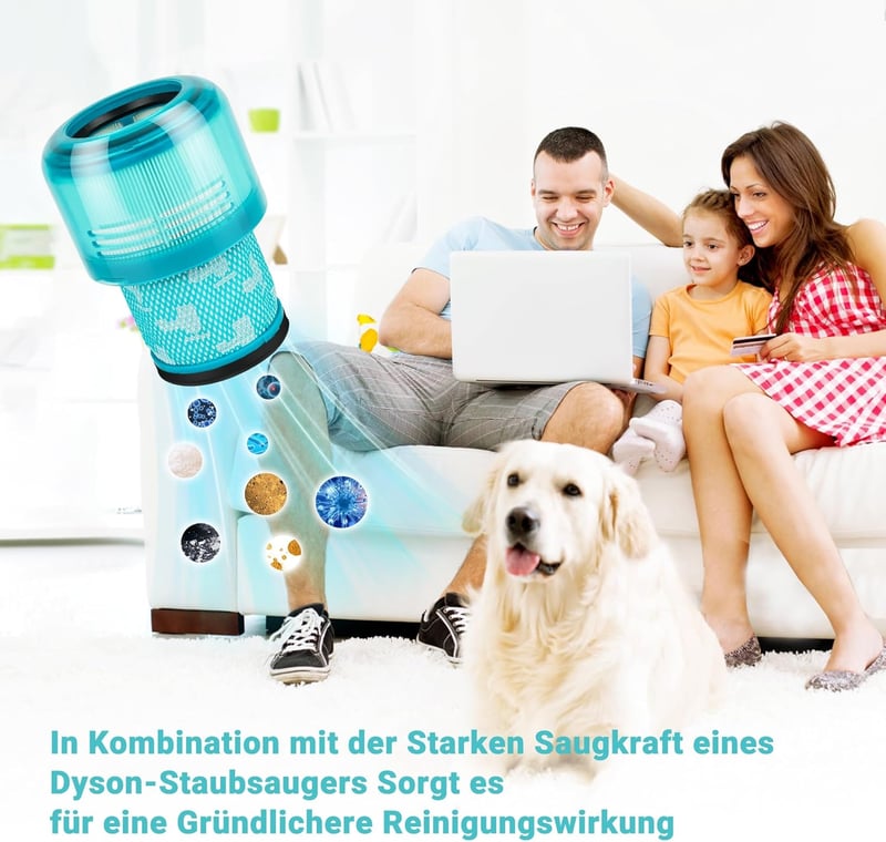 Elalove HEPA szűrő Dyson V11 V15 SV14 SV17 SV22 porszívóhoz kefével