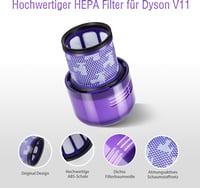 Elalove porszívó szűrő V11 V15 SV14 SV17 SV22 csere filter tisztító kefével 3