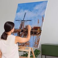 Napnuté maliarske plátno Elan 80x120 cm, 100 % bavlna 280 g/m², biely podklad Gesso, rám z dreva s certifikátom FSC, pre začiatočníkov aj pokročilých — súprava 2 ks 8