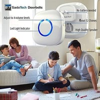 ELAORY Vezeték nélküli ajtócsengő 300m reichweite vízálló 52 dallam LED 4