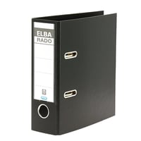 Zakladač Elba Rado Plast A5, čierny, šírka chrbta 7,5 cm, plastový pákový zakladač 1