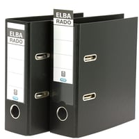 Zakladač Elba Rado Plast A5, čierny, šírka chrbta 7,5 cm, plastový pákový zakladač 5
