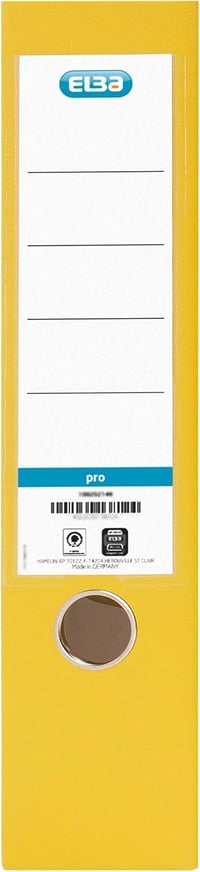 Elba Smart Pro A4 Mappa 8 cm Sárga Műanyag Irattartó - 80 mm Wide (1 Pack), yellow 2