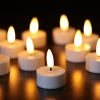 Eldnacele Halloween LED gyertyák távirányítóval, 3 db szett, piros üveg 1