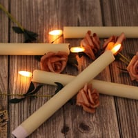 Eldnacele LED Gyertyák Távirányítóval, Időzítővel, Valódi Viaszból, 25cm, 2db - Ivory-2 4