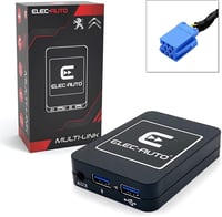ELEC-AUTO Bluetooth Interfész - USB MP3 AUX Adapter Peugeot és Citroen Autókhoz ISO Csatlakozóval | Kihangosító | Töltő | Jack Csatlakozó |  1
