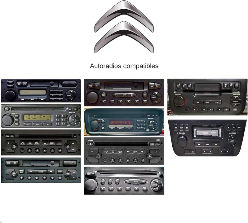 ELEC-AUTO Bluetooth Interfész - USB MP3 AUX Adapter Peugeot és Citroen Autókhoz ISO Csatlakozóval | Kihangosító | Töltő | Jack Csatlakozó | 